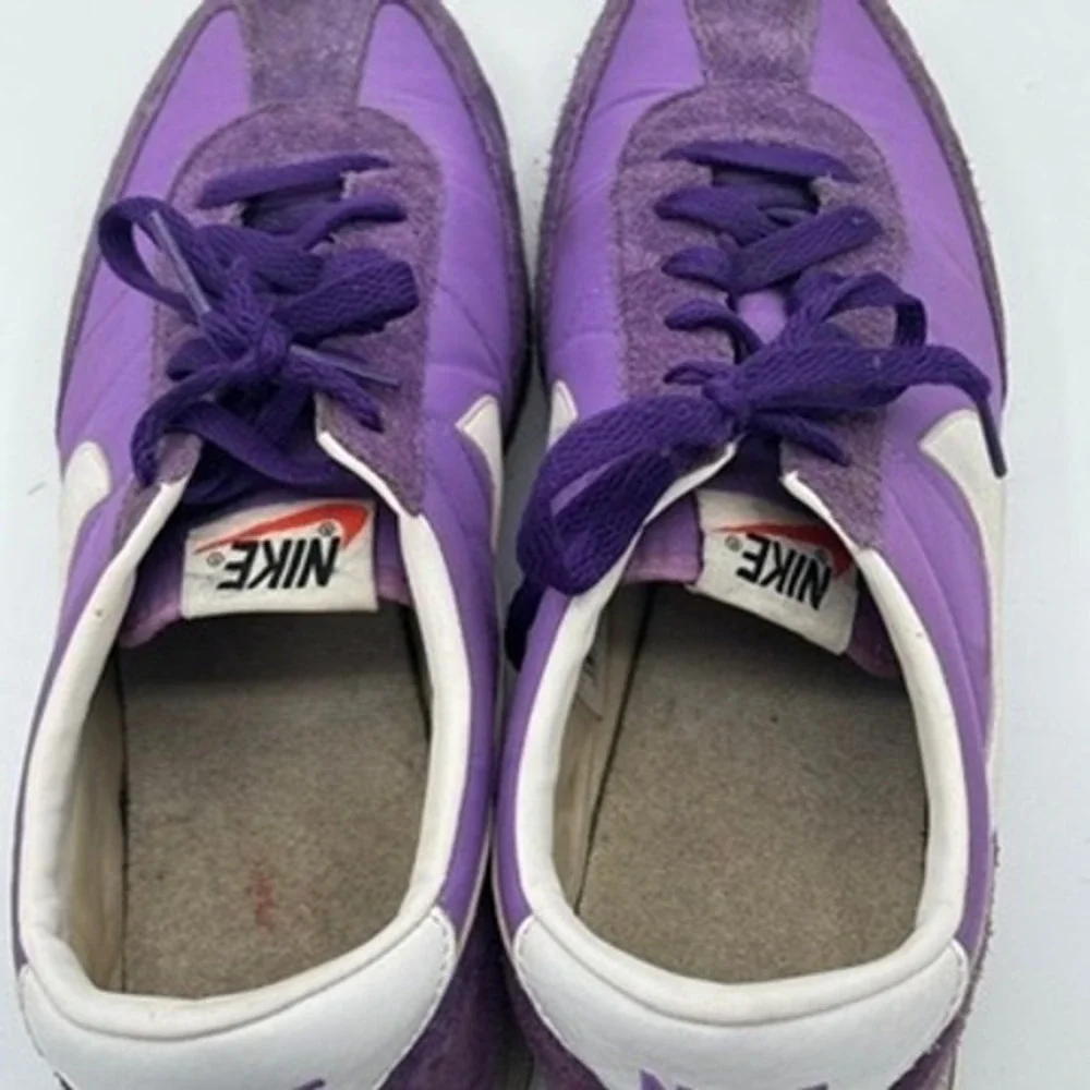 Nike Cortez Sneakers Women Sz 9 Purple Suede Nylon Retro Running Shoes